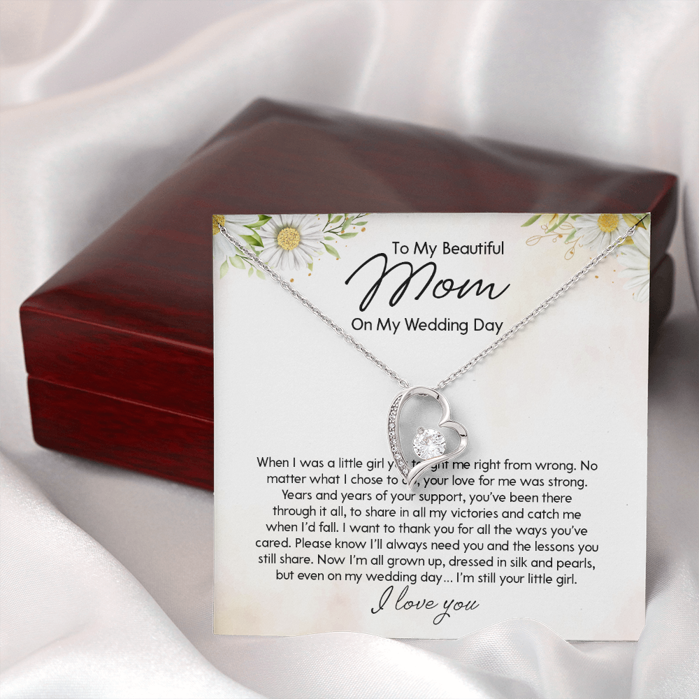 To My Beautiful Mom On My Wedding Day - Forever Love Necklace SO154T