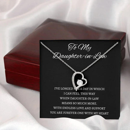Daughter In Law - You Are Forever One - Forever Love Necklace - Charming Present