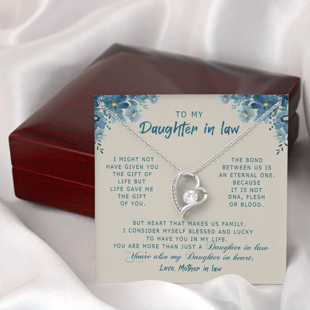 Daughter In Law - Mother In Law - Life Give Me The Gift Of You -Forever Love Necklace