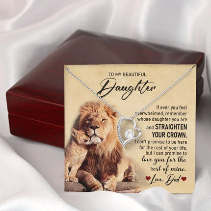 Daughter Dad - Love You For The Rest Of Mine - Forever Love Necklace - Charming Present