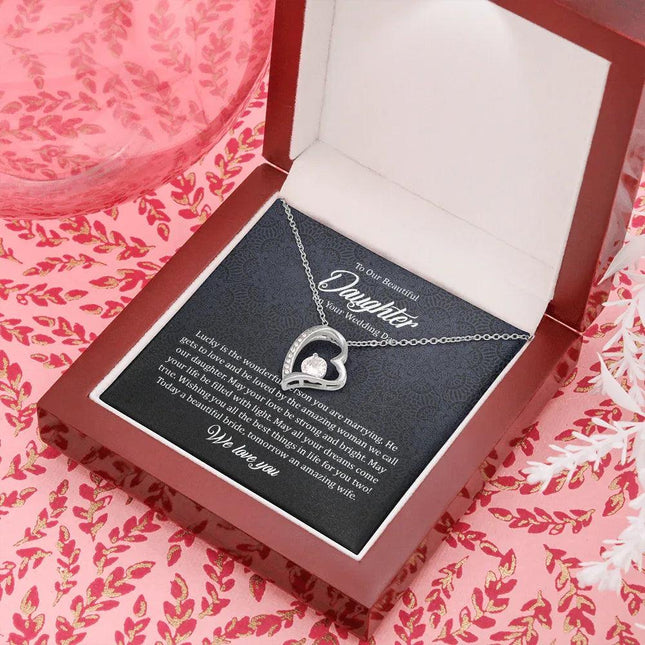 To Our Beautiful Daughter On Your Wedding Day - Necklace SO149T - Charming Present