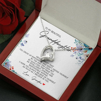 To My Beautiful Granddaughter - Always Believe In Yourself - Forever Love Necklace SO184Tv1 - Charming Present