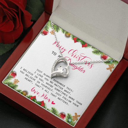 Daughter Mom - Merry Christmas - Forever Love Necklace - Charming Present