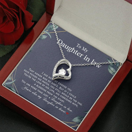 To My Daughter In Law - You Are Also My Daughter In Heart - Forever Love Necklace SO179V - Charming Present