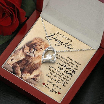 Daughter Dad - Love You For The Rest Of Mine - Forever Love Necklace - Charming Present