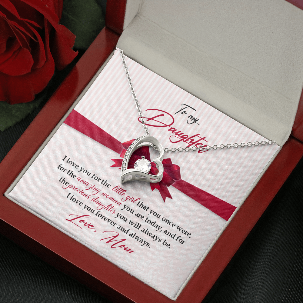To My Daughter - I Love You For The Little Girl - Forever Love Necklace SO157V