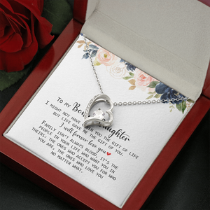 To My Bonus Daughter - Love You No Matter What - Forever Love Necklace SO168V