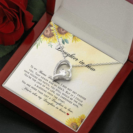 Daughter In Law - You're Also My Daughter In Heart - Forever Love Necklace - Charming Present