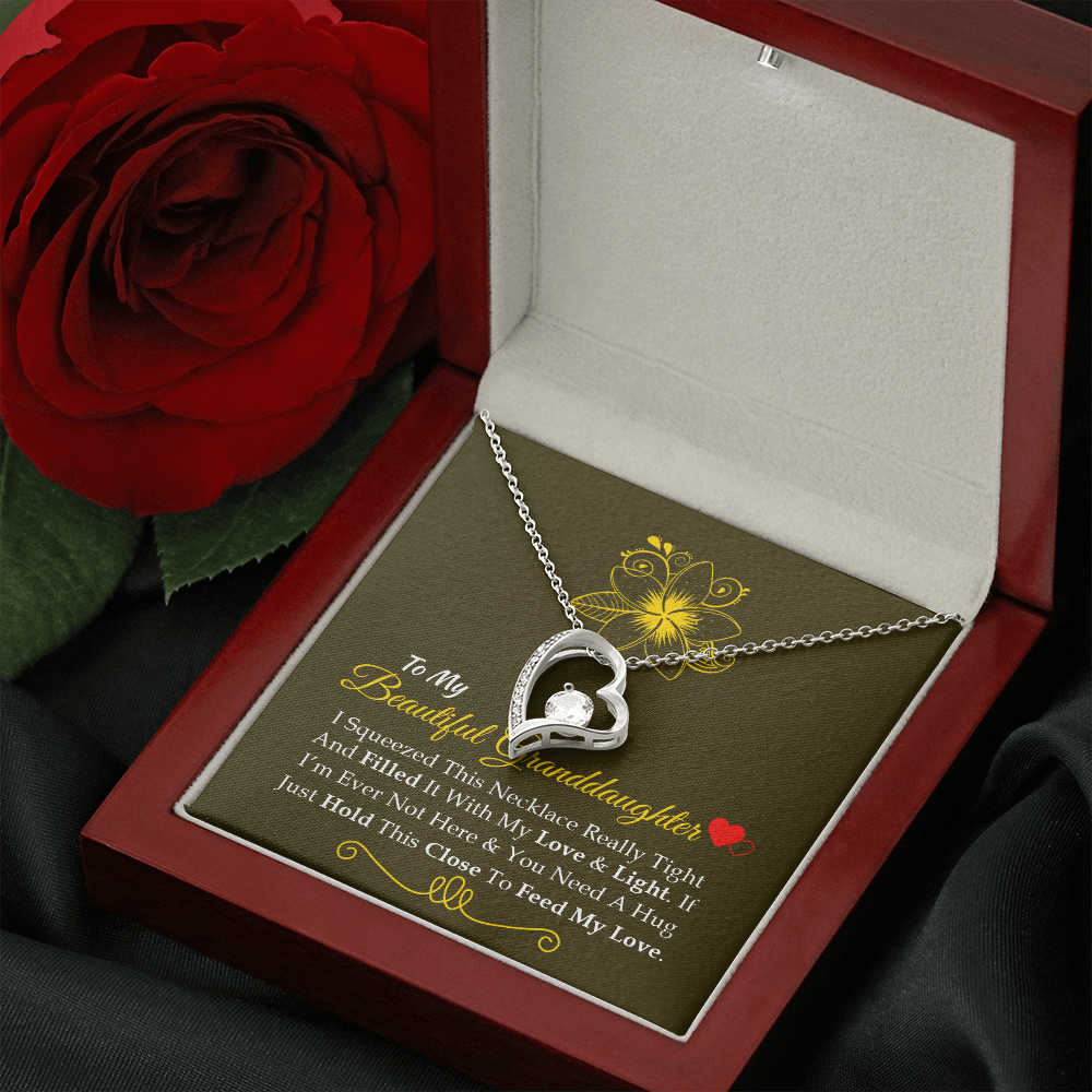 To My Beautiful Granddaughter - Feel My Love - Forever Love Necklace SO160V