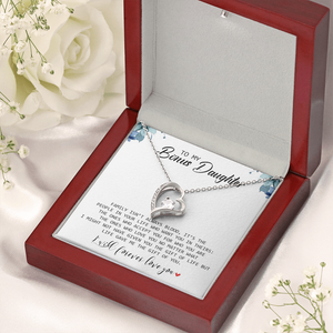 To My Bonus Daughter - I Will Forever Love You - Forever Love Necklace SO155T