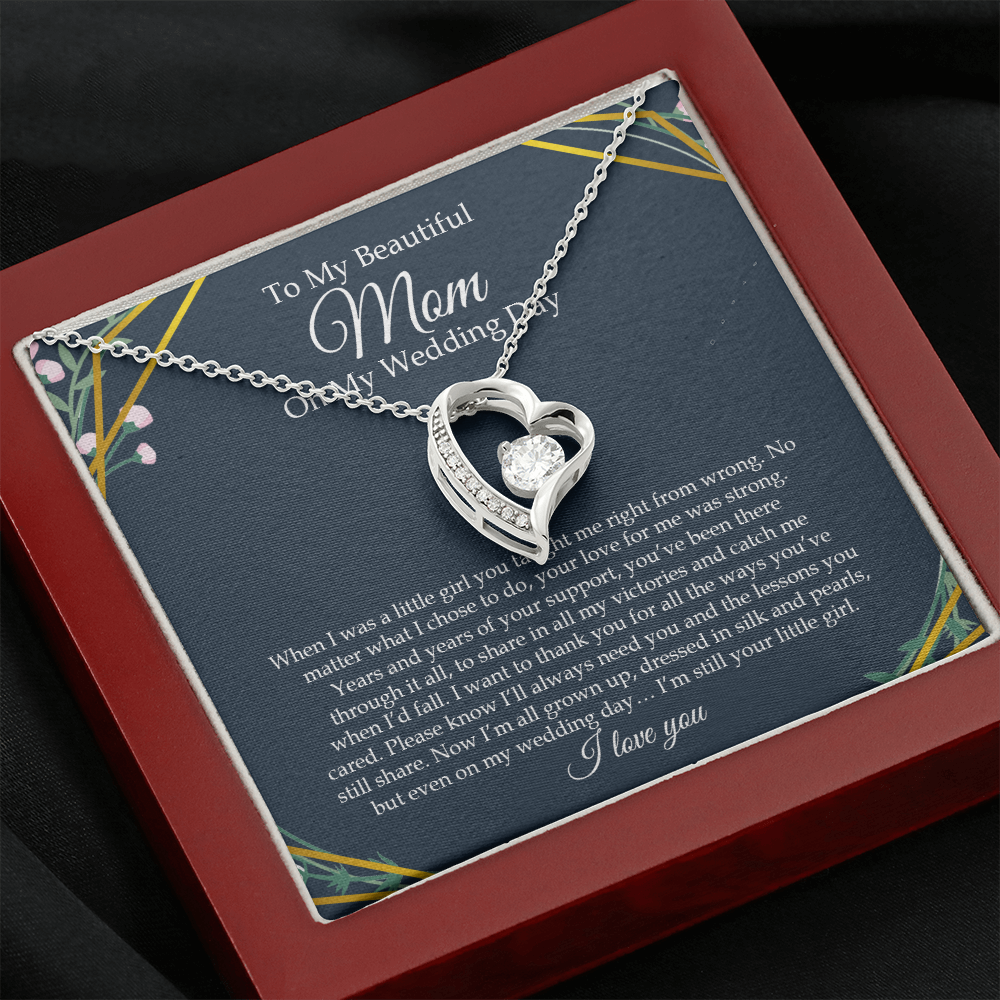 To My Beautiful Mom On My Wedding Day - Forever Love Necklace SO153V