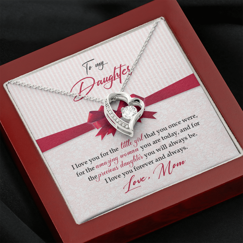 To My Daughter - I Love You For The Little Girl - Forever Love Necklace SO157V