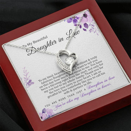 Daughter In Law - How Much You Mean To Me - Forever Love Necklace - Charming Present