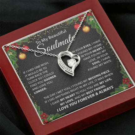 Beautiful Soulmate - I Love You Forever & Always - Forever Love Necklace - Charming Present