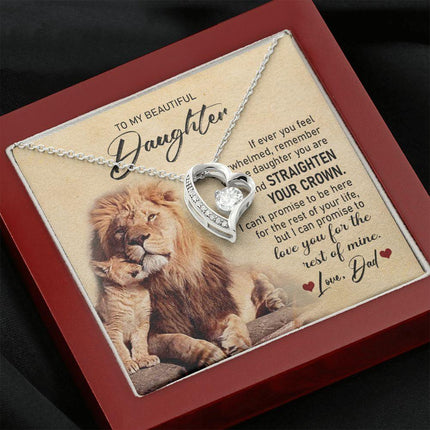 Daughter Dad - Love You For The Rest Of Mine - Forever Love Necklace - Charming Present