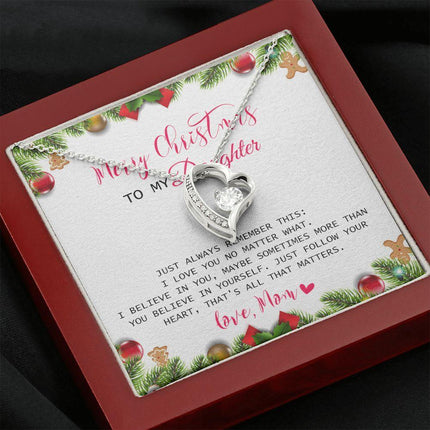 Daughter Mom - Merry Christmas - Forever Love Necklace - Charming Present