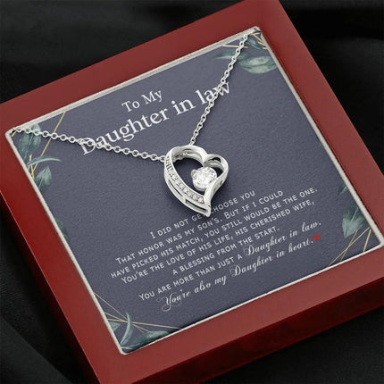 To My Daughter In Law - You Are Also My Daughter In Heart - Forever Love Necklace SO179V - Charming Present