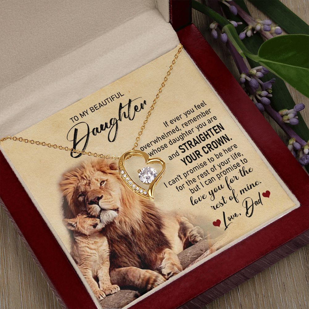 Daughter Dad - Love You For The Rest Of Mine - Forever Love Necklace