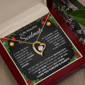 Beautiful Soulmate - I Love You Forever & Always - Forever Love Necklace