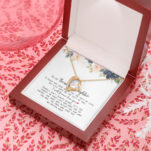 To My Bonus Daughter - Love You No Matter What - Forever Love Necklace SO168V