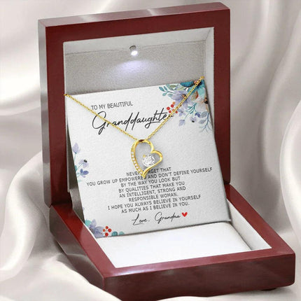 To My Beautiful Granddaughter - Always Believe In Yourself - Forever Love Necklace SO184Tv1 - Charming Present
