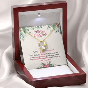 Granddaughter Grandma - Merry Christmas - Forever Love Necklace