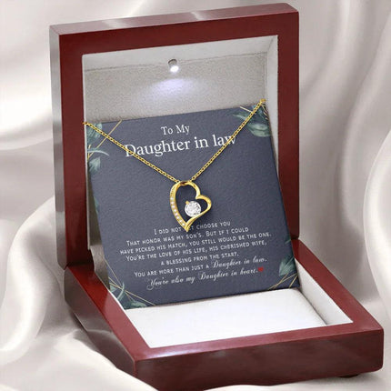To My Daughter In Law - You Are Also My Daughter In Heart - Forever Love Necklace SO179V - Charming Present
