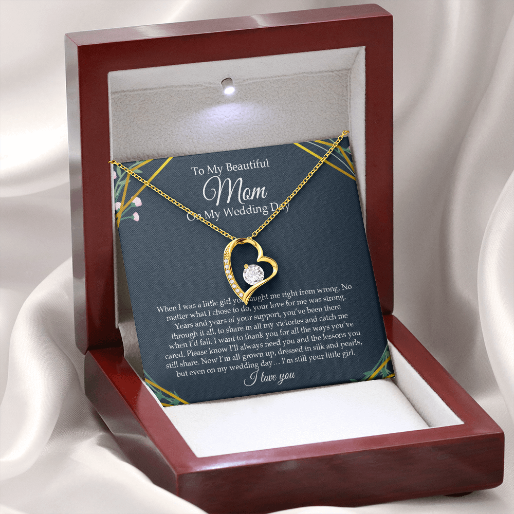 To My Beautiful Mom On My Wedding Day - Forever Love Necklace SO153V