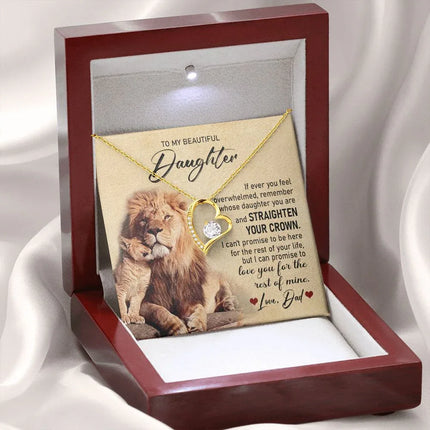 Daughter Dad - Love You For The Rest Of Mine - Forever Love Necklace - Charming Present