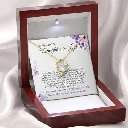 Daughter In Law - How Much You Mean To Me - Forever Love Necklace - Charming Present