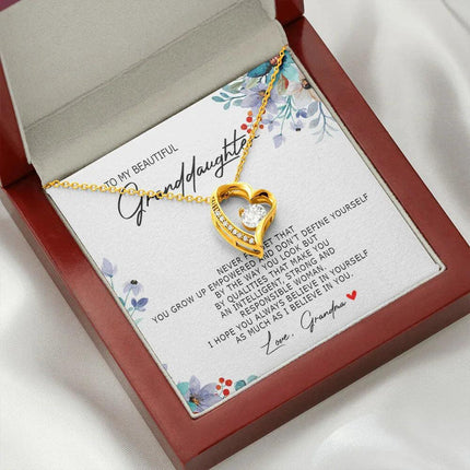 To My Beautiful Granddaughter - Always Believe In Yourself - Forever Love Necklace SO184Tv1 - Charming Present