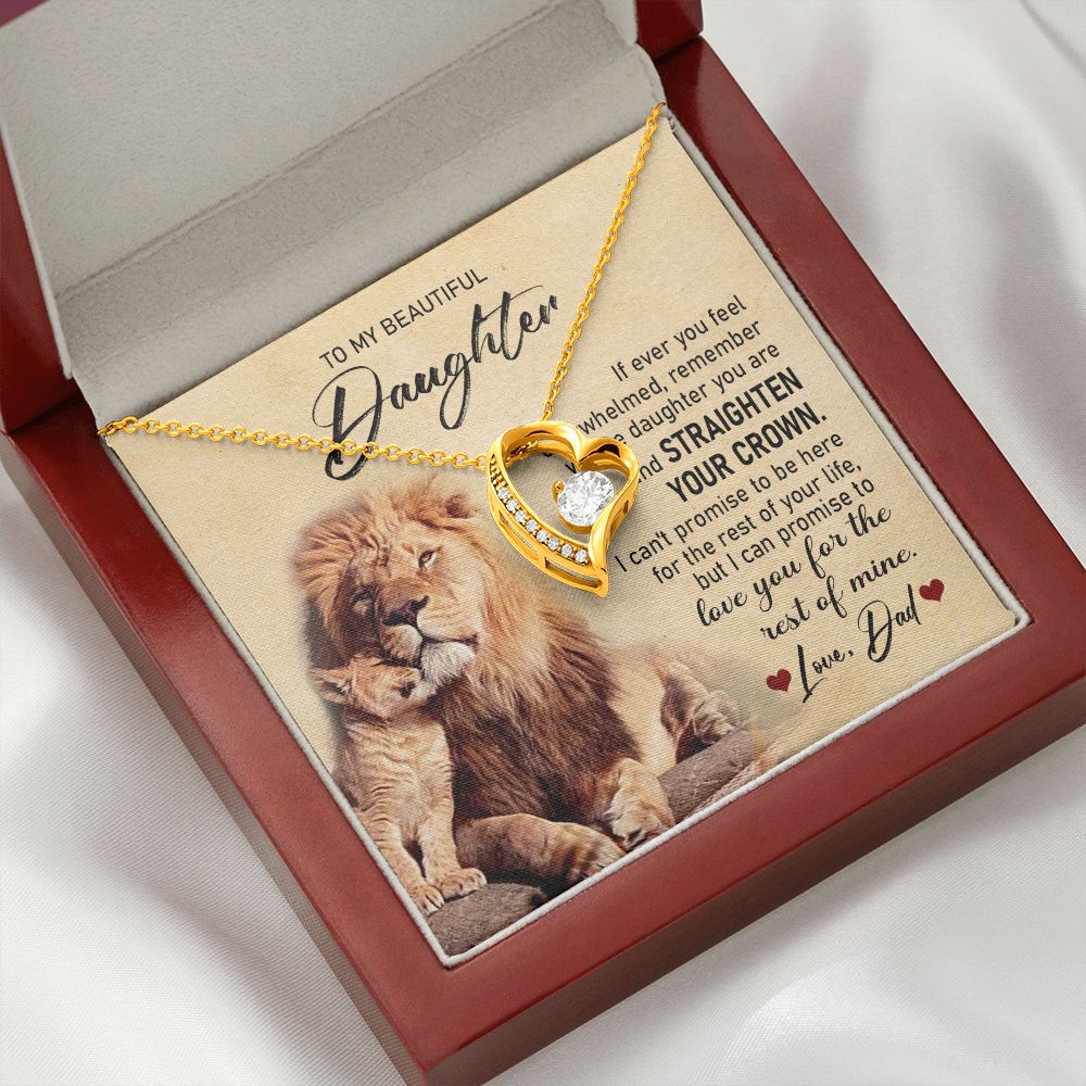 Daughter Dad - Love You For The Rest Of Mine - Forever Love Necklace