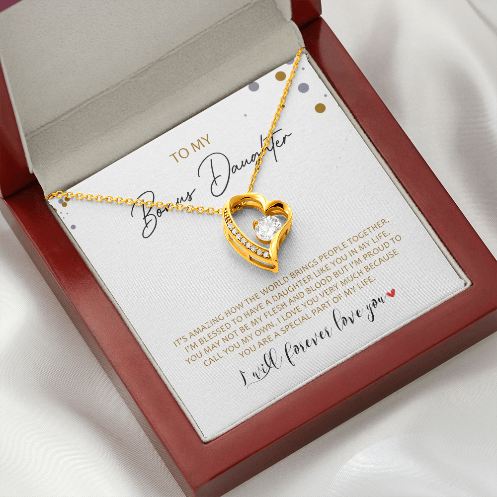 To My Bonus Daughter - Call You My Own - Forever Love Necklace SO163V