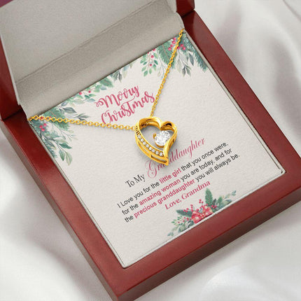 Granddaughter Grandma - Merry Christmas - Forever Love Necklace - Charming Present