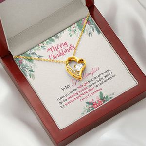 Granddaughter Grandma - Merry Christmas - Forever Love Necklace