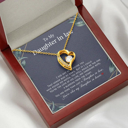To My Daughter In Law - You Are Also My Daughter In Heart - Forever Love Necklace SO179V - Charming Present