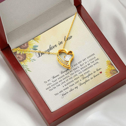 Daughter In Law - You're Also My Daughter In Heart - Forever Love Necklace - Charming Present