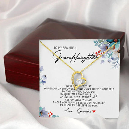To My Beautiful Granddaughter - Always Believe In Yourself - Forever Love Necklace SO184Tv1 - Charming Present