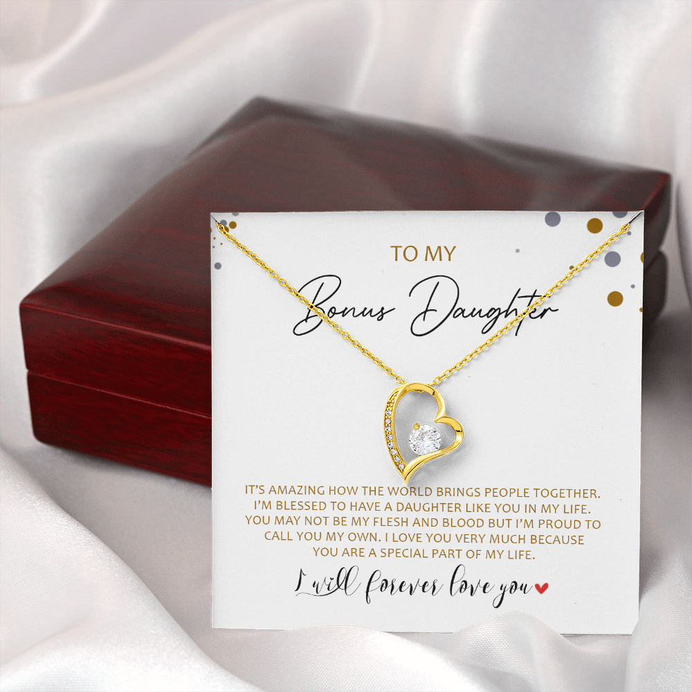 To My Bonus Daughter - Call You My Own - Forever Love Necklace SO163V