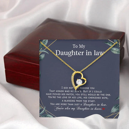 To My Daughter In Law - You Are Also My Daughter In Heart - Forever Love Necklace SO179V - Charming Present