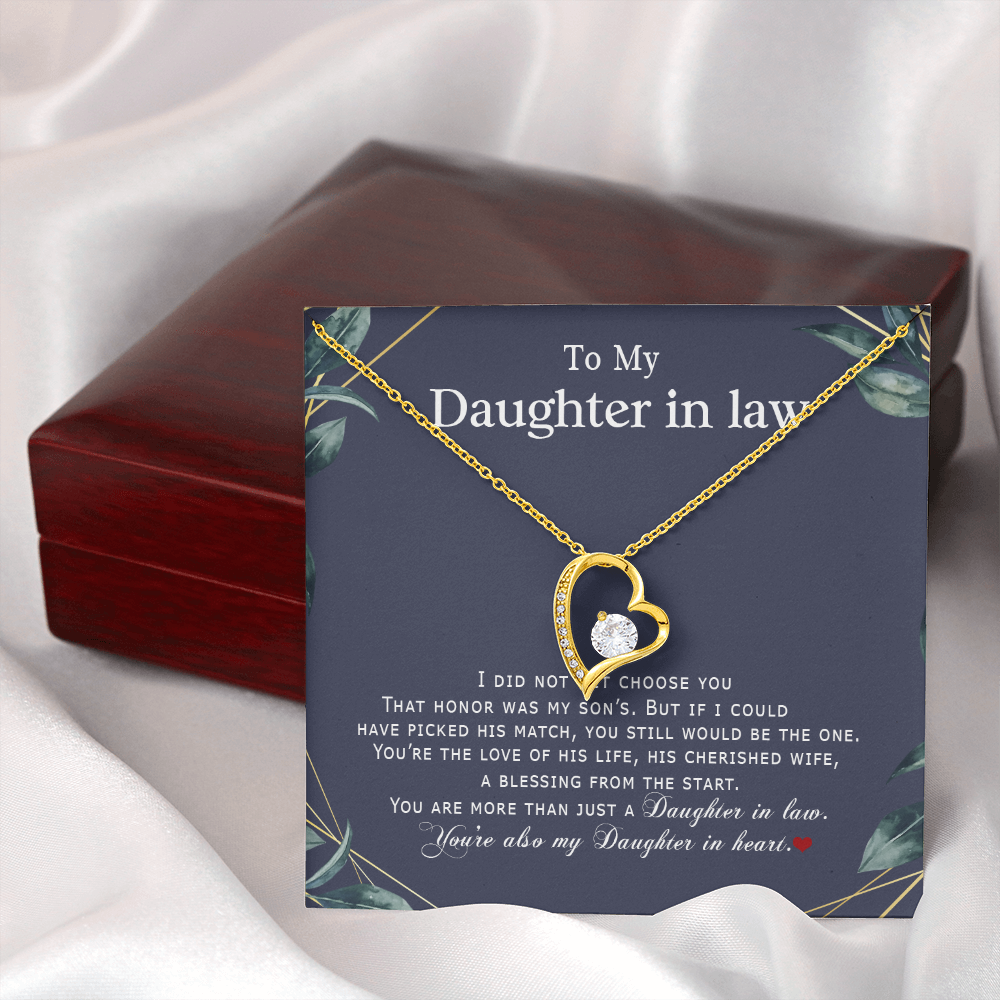 To My Daughter In Law - You Are Also My Daughter In Heart - Forever Love Necklace SO179V
