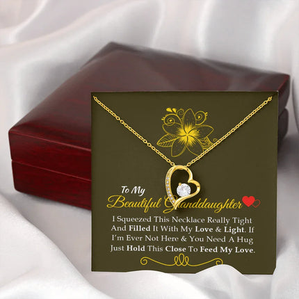 To My Beautiful Granddaughter - Feel My Love - Forever Love Necklace SO160V - Charming Present