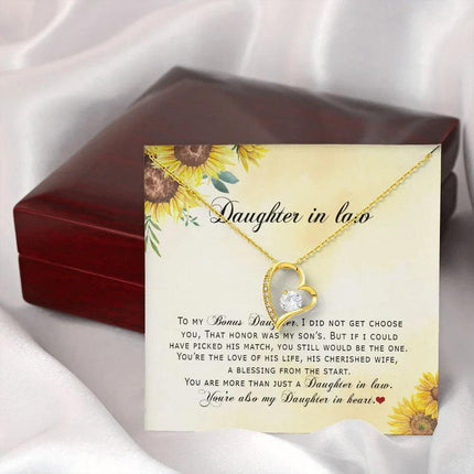Daughter In Law - You're Also My Daughter In Heart - Forever Love Necklace - Charming Present