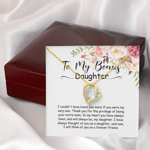 To My Bonus Daughter - You Are Always In My Heart - Forever Love Necklace SO164V