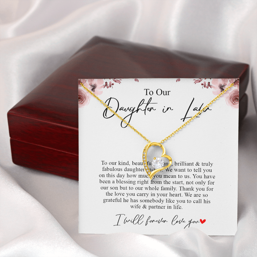 To Our Daughter In Law - Thank You For The Love - Forever Love Necklace SO169T