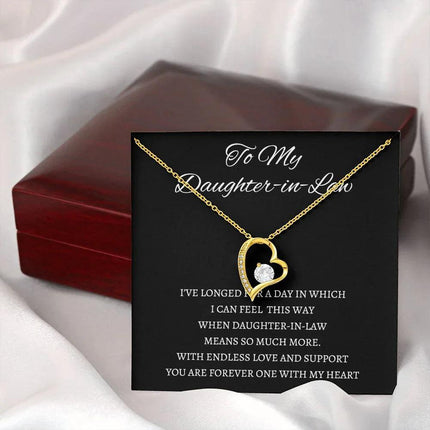 Daughter In Law - You Are Forever One - Forever Love Necklace - Charming Present