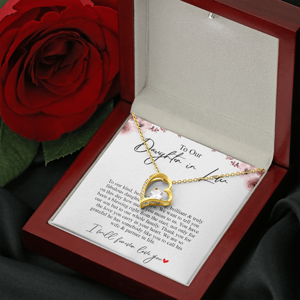 To Our Daughter In Law - Thank You For The Love - Forever Love Necklace SO169T