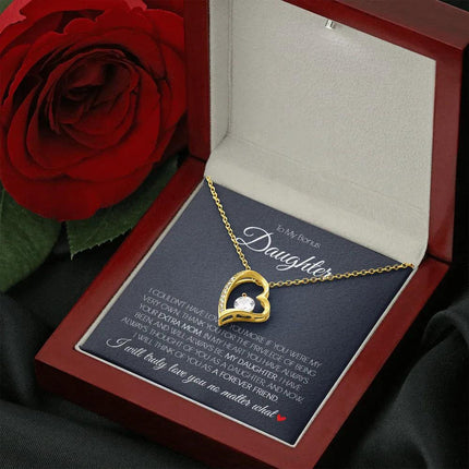 To My Bonus Daughter - Love You Forever - Forever Love Necklace SO171T - Charming Present