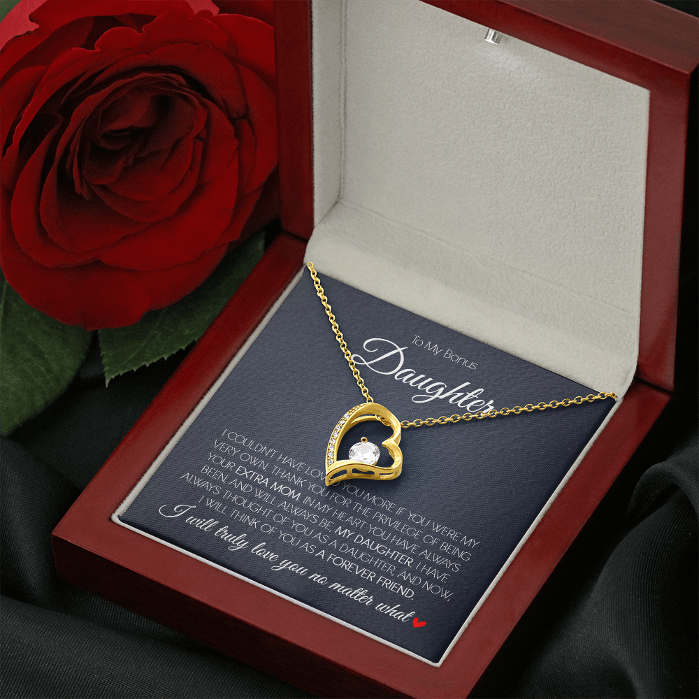 To My Bonus Daughter - Love You Forever - Forever Love Necklace SO171T