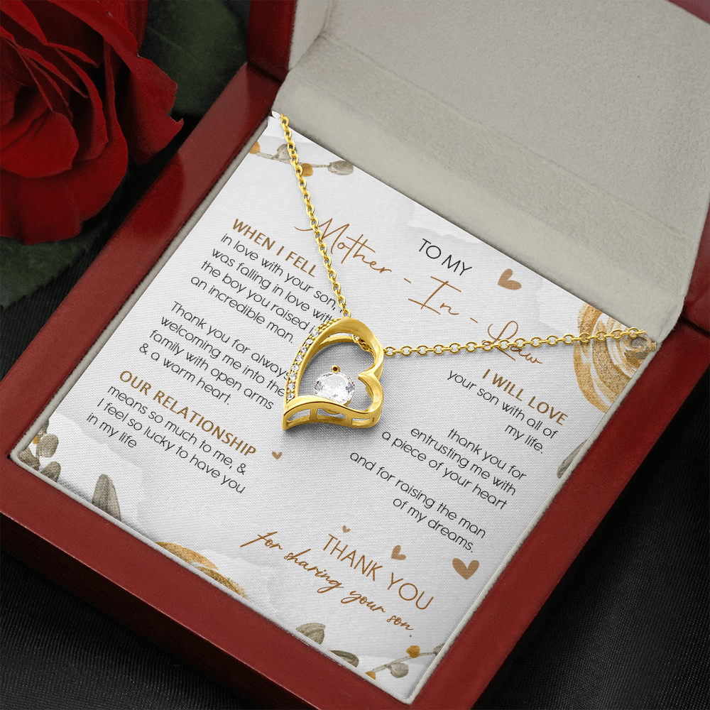To My Mother In Law - Thank You For Sharing Your Son - Forever Love Necklace SO23TU